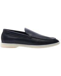 SCAROSSO - Loafers Ludovico Blu Scamosciato Suede Leather - Lyst
