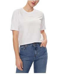Calvin Klein - Crop t-shirt frühling/sommer kollektion - Lyst