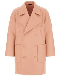 Fendi - Double-Breasted Wollen Jas - Lyst