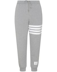 Thom Browne - Broeken ,Grijs ,Katoen Classic 4 Bar Joggingbroek - Lyst