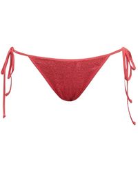 Bondeye - Badmode ,Rood ,Rode Palm Print Bikini Onderkant - Lyst