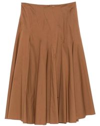 Semicouture - Rokken ,Bruin ,Sabella Skirt - Lyst