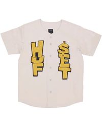Huf - Overhemden ,Katoen Baseball Jersey Knoopshirt - Lyst