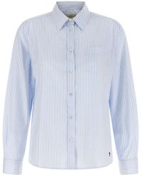 Weekend by Maxmara - Overhemden ,Blauw ,Katoen Bahamas Gestreepte Poplin Katoenen Blouse - Lyst