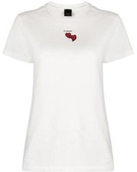 Pinko - Camisetas y polos blancos con estampado de logo - Lyst