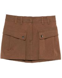 ANDAMANE - Bruine Cargo Mini Rok Italië - Lyst