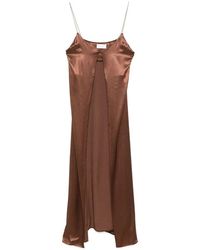 THE NINA STUDIO - Schokoladenbraune Weste Mit Frontschlitz - Lyst