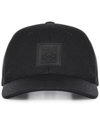 Loewe - Accessoires ,Zwart ,Katoen Logo Cap - Lyst