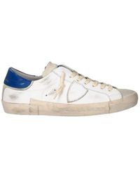 Philippe Model - Suède Sneaker Met Blauwe Spoiler - Lyst