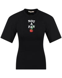 Ssheena - T-Shirt Mit Schulterpolstern Und Print - Lyst