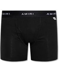 Amiri - Ondergoed ,Zwart ,Katoen Boxershorts Met Logo - Lyst