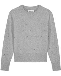 FABIENNE CHAPOT - Truien & Vesten ,Grijs ,Lidi Rhinestone Pullover - Lyst