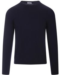 Fedeli - Truien & Vesten ,Blauw ,Kasjmier Donkerblauwe Argentijnse Trui Baby Cashmere - Lyst