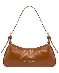 Love Moschino - Bruine Tas Met Bovenhandvat En Gespsluiting - Lyst