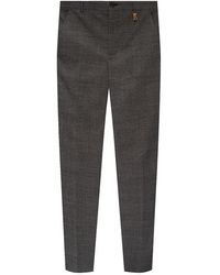 Balenciaga Checked Trousers - Grijs