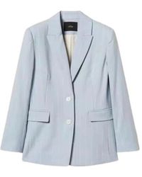 Twinset - Nauwsluitende Blazer Met Krijtstreep - Lyst