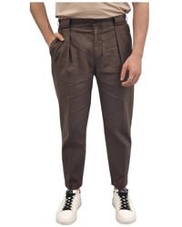 L.B.M. 1911 - Slim Fit Hose Aus Baumwoll-Leinen-Mix - Lyst