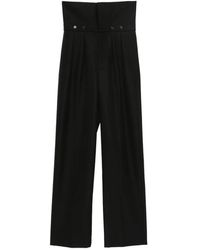Carven - Broeken ,Zwart ,Orchid Trousers - Lyst