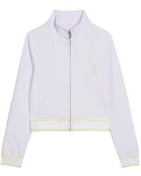 Juicy Couture - Weißer sweatshirt mit reißverschluss und gelbem logo - Lyst