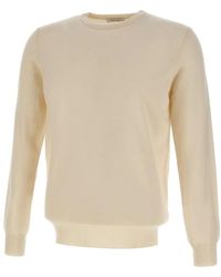 Kangra - Truien & Vesten ,Wit ,Wol Trui Met Ronde Hals - Lyst