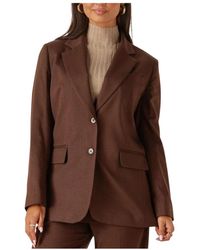 Liu Jo - Jassen ,Bruin ,Polyester Bruine Blazer Giacca Over - Lyst
