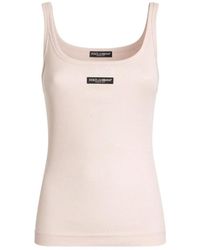 Dolce & Gabbana - Tops ,Roze ,Sleeveless Tops - Lyst