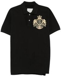 ERL - Crest-Embroidered Piqué Polo Shirt - Lyst