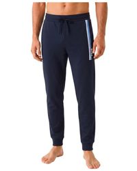 BOSS - Broeken ,Blauw ,Katoen Authentic Track Pants - Lyst