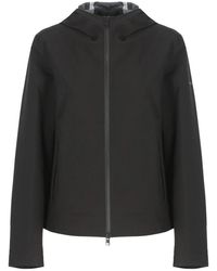 Woolrich - Schwarze Kapuzenjacke Mit Reißverschluss - Lyst