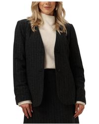Modström - Jassen ,Zwart ,Polyester Kristolmd Blazer - Lyst