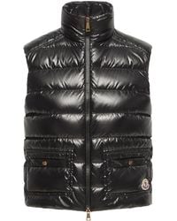 Moncler - Jassen ,Zwart ,Nylon Frelon Down Gilet - Lyst