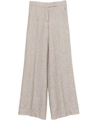 Max Mara - Broeken ,Bruin ,Nylon Deserto Wide Broeken - Lyst