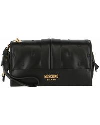 Moschino Quilted clutch bag - Negro