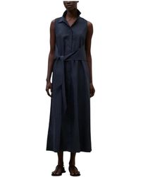 Ecoalf - Kleedjes ,Blauw ,Katoen Chiara Dress - Lyst