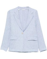 Peserico - Jassen ,Blauw ,Single-Breasted Blazer - Lyst