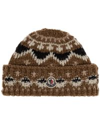 Moncler - Wollmütze Mit Logo - Lyst