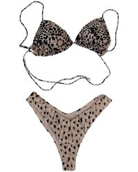 ME FUI - Badmode ,Veelkleurig ,Polyester Bikini Set Met Dierenprint - Lyst