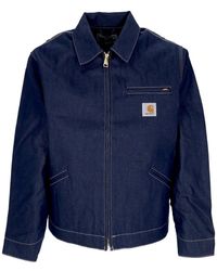 Carhartt - Blaue rigid detroit jacke für männer - Lyst