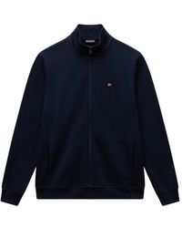 Napapijri - Hoodies & Sweatvesten ,Blauw ,Katoen Balis Zip Up Sweatshirt - Lyst