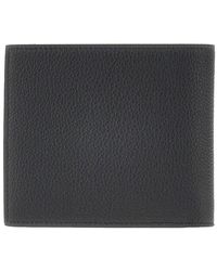 Thom Browne - Accessoires ,Zwart ,Leer Bi-Fold Portemonnee Van Generfd Leer - Lyst