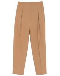 Covert - Broeken ,Bruin ,Wol Wide Broeken - Lyst