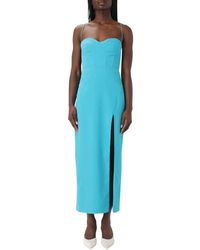 MVP WARDROBE - Türkises Bodycon Midi Kleid - Lyst