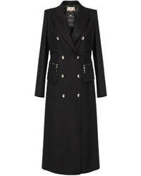 Elisabetta Franchi - Jassen ,Zwart ,Leer Jas - Lyst