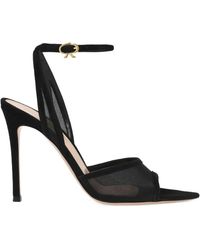 Gianvito Rossi - Schwarze Wildleder Stoff Absätze - Lyst