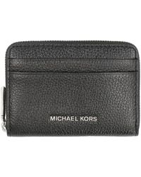 Michael Kors - Geldbörse aus genarbtem leder mit reißverschluss - Lyst