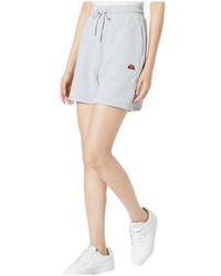 Ellesse - Korte Broeken ,Grijs ,Geborduurde Grijze Shorts Voor Vrouwen - Lyst