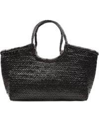 Dragon Diffusion - Handgewebte Schwarze Ledertasche - Lyst