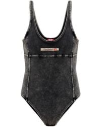 DIESEL - Tops ,Grijs ,Katoen Phoebe-Dnm Bodysuit - Lyst