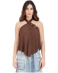 Pinko - Top Met Halternek En Gespsluiting - Lyst