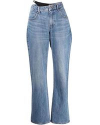 Alexander Wang - Straight jeans mit bikini-layer und asymmetrischem bund - Lyst